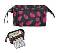 decor gift Dragonfruit - Astuccio per matite con mandorla, grande capacità, per cosmetici, multifunzionale, per ragazzi e adolescenti, università, per lapices