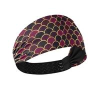 decor gift Fasce elastiche per capelli da yoga, antiscivolo, colore bordeaux e oro, per calcio, calcio, diadema para ni?as