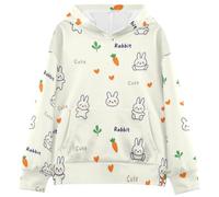 decor gift Felpe con cappuccio e felpe con coniglietto pasquale per bambini 7-8 anni