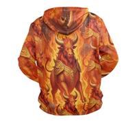 decor gift Felpe con cappuccio oversize da uomo Mythical Fire Qilin Beast