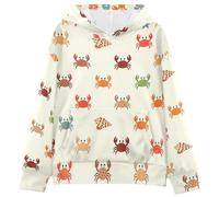 decor gift Felpe con cappuccio unisex per bambini con granchi eremiti bambino animale 5-6 anni