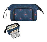decor gift Flor De Mayo Midnight Blue Pencil Pouch Large Capacity Pencil Case Box con Vano per Bambini Cosmetici Cartuchera Pequena para lapices