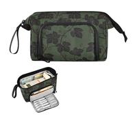 decor gift Foglie Verde Scuro Astuccio Grande Capacità Box Organizer Portatile per Adolescenti High School caja para lapiceros