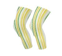 decor gift Giallo Verde Bianco Stripe Pattern ginocchiere protettive ginocchiere maniche per gli uomini snowboard calcio