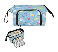 decor gift Gioca Tennis Sport Blu Matita Pouch Grande Capacità Bambini Astuccio con Maniglia per Man College estuche para lapices rosa