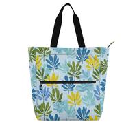 decor gift Gloriosa Superba - Borsa per libri e libri, per bambini e adulti, colore: ciano, azzurro, grande, con cerniera, per università, shopping, spiaggia