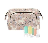 decor gift Grande borsa per il trucco impermeabile con unicorni creatura cattiva primavera (longword) portafoglio per contanti da donna per cosmetici da viaggio