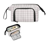 decor gift Grigio A Scacchi Modello Matita Box Grande Capacità Ragazze Pencil Case Portatile per Ragazze College estuche de lapices para mujer