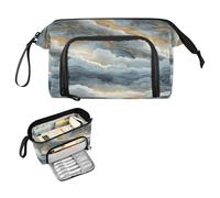 decor gift Grigio e Blu Marmo Scuola Astuccio Grande Capacità Borse Con Cerniera Leggero per Ragazze Cosmetici estuche para lapices