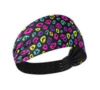 decor gift Leopard Pattern Blu Viola Nero Traspirante cravatta fascia per le donne Elastiche fasce per la testa per le donne per Ciclismo Ciclismo Accessori para cabello de mujer