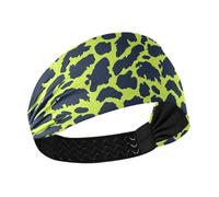 decor gift Leopard Print Lime verde e blu navy antiscivolo fascia titolare organizzatore elastico fasce per la testa per le donne per palestra palestra cinta para el cabello
