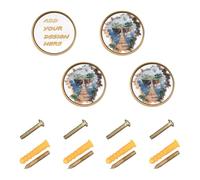 decor gift Maniglie e pomelli per mobili personalizzati 3D ottici in legno ponte isola colorata personalizzata grande testa vintage manopola di controllo per armadio manopole oro per porta e cassetto