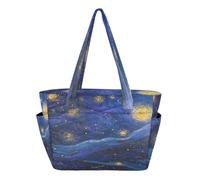 decor gift Midnight Starry Sky Stars Sparkling Tote Pool Bag Everyday Borsa a tracolla per i viaggi quotidiani con Trolley Sleeve bolsa para compras