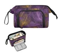 decor gift Moire Oro e Viola Matita Pouch Grande Capacità Hard Shell Matita Caso con Maniglia per Ragazzi Preppy Scuola Forniture bolsas para lapiceros
