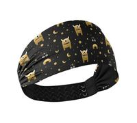 decor gift Mostri divertenti nero e oro no slip fasce elastiche per il sudore per le donne per il trucco trucco diadema para mujer