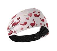 decor gift Narvalo, fascia di raffreddamento a forma di San Valentino, colore rosso vino, bandane elastiche per il sudore, per uso quotidiano, per uso quotidiano