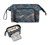 decor gift Nero e Blu Stile Cinese Sparrow Matite Astucci Grande Capacità Bambini Astuccio con Scomparto per Insegnante Viaggio estuche para lapices ninas
