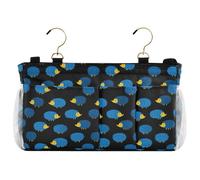 decor gift Organizer da comodino a forma di riccio africano, blu ray, nero, organizer da appendere per dormitorio universitario, sponde del letto d'ospedale, organizer da campeggio per la cama