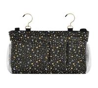 decor gift Organizer da comodino nero con stelle brillanti per occhiali, libri, telefoni cellulari, chiavi organizador para controles