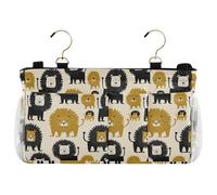 decor gift Organizer da comodino Oliver Jeffers Style Lion Vaniglia oro e nero da appendere al comodino per camere a castello e sponde letto d'ospedale cajones para debajo de la cama