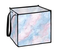 decor gift Organizer pieghevole in feltro e cesto portaoggetti per dormitorio utilità Rosa e Azzurro Marble Texture L