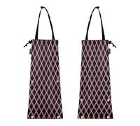 decor gift Pattumiera per auto piccola, colore viola cipria, rosa, oro e nero, confezione da 2