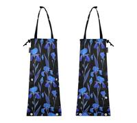 decor gift Pattumiera per auto piccola Francia Iris Sibirica blu elettrico piccolo sacchetto della spazzatura per auto, confezione da 2