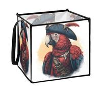 decor gift Pieghevole Feltro durevole tessuto cubo cestini di stoccaggio bidoni per strumento piccolo divertente pappagallo pirata L