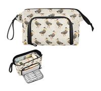 decor gift Polka Dot Mallard Off White Righe Astucci Grande Capacità Cool Matite Astucci con Cerniera per Teen Boys Scuola Media estuche pequeno para lapices