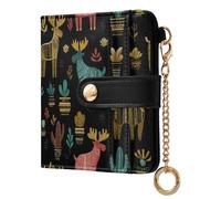 decor gift Portafoglio da donna leggero pieghevole Funky Crazy Desert Elk impermeabile minimalista in pelle PU portafoglio per donne ragazze