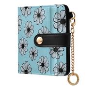 decor gift Portafoglio da donna minimalista pieghevole Susan dagli occhi neri nero baby blu carino portafoglio in pelle PU con scomparti per carte di credito per uomo donna viaggio