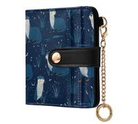 decor gift Portafoglio da donna sottile pieghevole Ranch Otter blu scuro unico compatto in pelle PU portafoglio per le donne