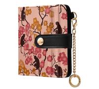 decor gift Portafoglio pieghevole da donna con scomparti per carte di credito Gorilla Blush rosa arancione portatile in pelle PU portafoglio pieghevole per donna ragazza