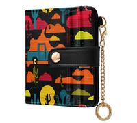 decor gift Portafoglio sottile pieghevole da donna Shannon Snow Artist divertente tramonto camion unico in pelle PU portafoglio bifold per ragazze donne signore