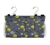 decor gift Portaoggetti da comodino a forma di rana nordico, con ninfea, grigio e verde, da appendere accanto all'organizer per letti a castello e d'ospedale, sponde per dormitori, camere da letto