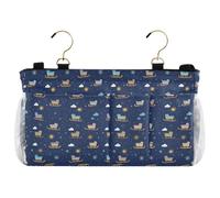 decor gift Portaoggetti da comodino blu navy da appendere alla slitta del sole accanto all'organizer per camere a castello e sponde letto d'ospedale organizador colgante para cama