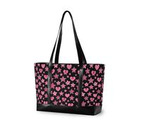 decor gift Robusta borsa tote per laptop da lavoro con cerniera rossa bianca e blu 4 luglio per insegnante con, Cuore stella leopardo zebre rosa Y2k