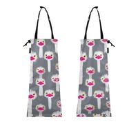 decor gift Sacchetti della spazzatura per auto, da appendere, motivo divertente paradiso Emu Head, grigio, per auto, set di 2