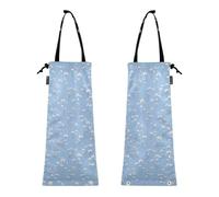 decor gift Sacchetti per auto per bidone della spazzatura per auto, motivo margherita, blu pastello, confezione da 2