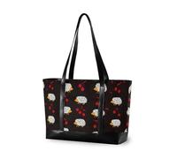 decor gift semplice caso del computer portatile per le donne con la chiusura lampo Silver Stars Red Roses per la scuola con il pannolino, Crazy Crawling Hedgehog Cherry Black