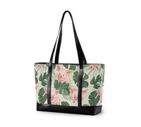 decor gift semplice caso del computer portatile per le donne con la chiusura lampo Silver Stars Red Roses per la scuola con il pannolino, Safari Foglie Maiali verdi