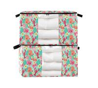 decor gift Set di lenzuola da 60 l, confezione da 2 pezzi, organizer pieghevole di lusso con rose dorate e farfalle, organizer per vestiti per armadio, contenitori pieghevoli con coperchio