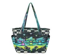 decor gift Spooky Ghostly Easter Chicks Design Cute Tote Bag per le donne Borsa da lavoro per lavoro Viaggi Palestra College con scomparto bolsa para playa