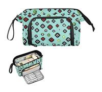 decor gift Verde Giochi Da Tavolo Modello Blu Astuccio Organizzatore Grande Capacità Matita Penna Caso Cosmetico Trucco Leggero per Adolescenti Ufficio estuche para lapices mujer
