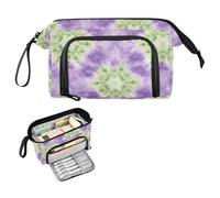 decor gift Viola e Verde Tie-dye Modelli Astuccio Matita Grande Capacità Casi Con Matita Multifunzionale per Insegnante Ufficio cajita para lapices
