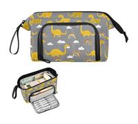 decor gift Wildlife Dino Rainbow Gray Pencil Box Grande Capacità Box Astuccio Portatile per Uomo High School bolsas para lapiceros