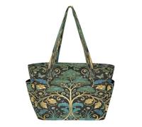 decor gift William Morris Green Life Tree Utility Tote Bag Borse da spiaggia per viaggi e spostamenti quotidiani con scomparto bolsa para compras