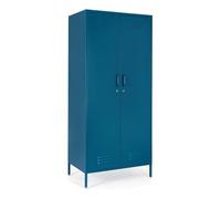 Decor Space Armadio Cambridge in acciaio monocolor da 50x80x185h cm (2 ante, Blu)