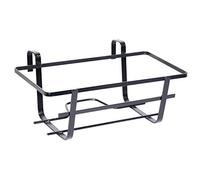 Decor Space Balconiera fissa "Tulipano" portavaso rettangolare in ferro battuto fioriera "Made in Italy" (40 cm, Fissa Rinforzata)