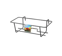 Decor Space Balconiera fissa "Tulipano" portavaso rettangolare in ferro battuto fioriera "Made in Italy" (50 cm, Fissa)